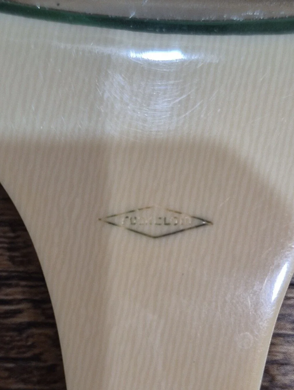 Vintage Tusculor Handheld Vanity Mirror French Ivory Celluloid Or Bakelite